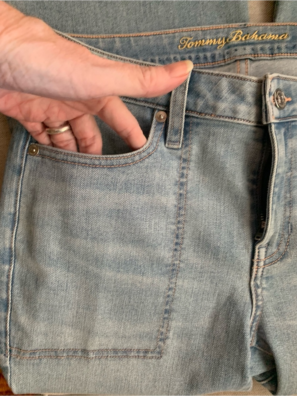 Tommy Bahama Light Blue Women's Jeans - Picture 2 of 4